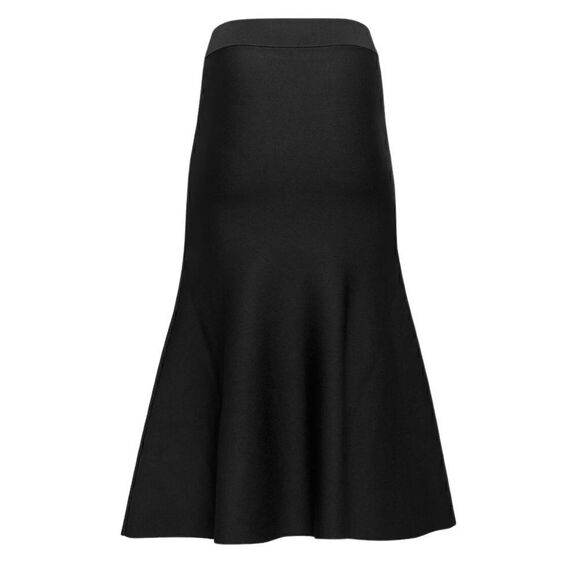NWT Aritzia Babaton Sculpt Knit Arrival Midi Mermaid Black Skirt - Picture 2 of 6